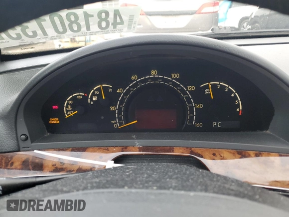 2003 Mercedes-Benz S-Class 5.0L with VIN WDBNG75JX3A326428, listed as a Copart auction lot 48180135 with 0 mi miles and Salvage Title. Bid and sale history available at carsss.com. Image 9.