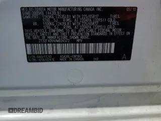 2010 Toyota RAV4 with VIN 2T3ZF4DV4AW034572, listed as a Copart auction lot 61309965 with Not provided miles and Salvage title. Bid and sale history available at DreamBid. Image 13.