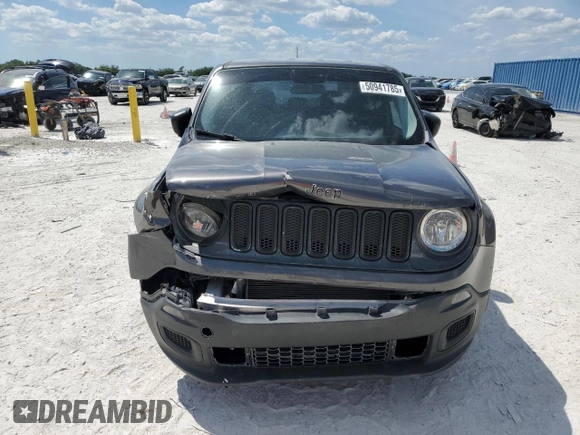 2017 Jeep Renegade Sport with VIN ZACCJAAB3HPG22999, listed as a Copart auction lot 50941785 with 101,303 mi miles and Salvage Title. Bid and sale history available at DreamBid. Image 5.