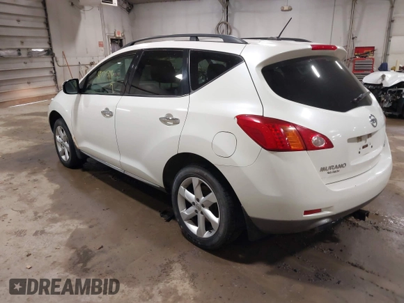 2010 Nissan Murano SL with VIN JN8AZ1MW0AW100360, listed as a IAAI auction lot 41771416 with 168,042 mi miles. Bid and sale history available at carsss.com. Image 3.