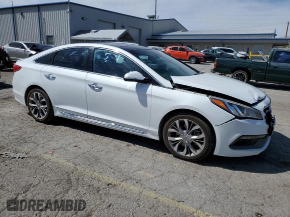 2015 Hyundai Sonata Sport with VIN 5NPE34AB8FH113307, listed as a Copart auction lot 50931225 with 99,961 mi miles and Salvage Title. Bid and sale history available at carsss.com. Image 4.