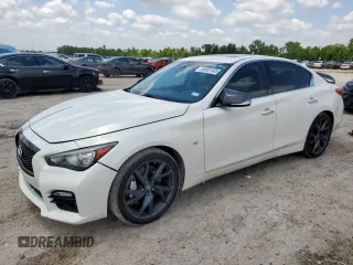2015 Infiniti Q50 Sport with VIN JN1BV7AP3FM330668, listed as a Copart auction lot 58997485 with 136,689 mi miles and Salvage title. Bid and sale history available at DreamBid. Image 1.