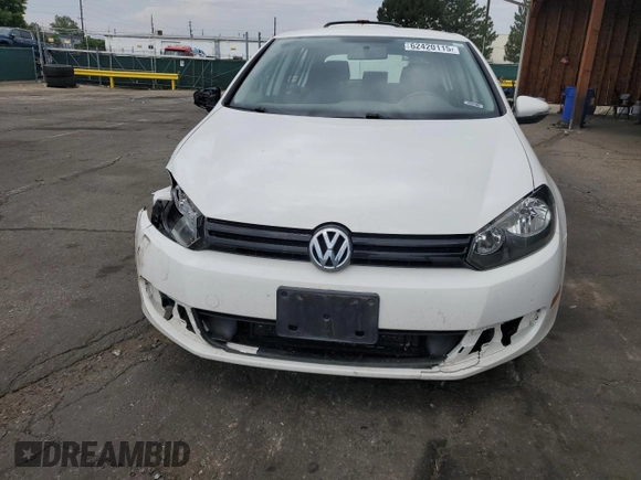 2014 Volkswagen Golf with VIN WVWDB7AJ0EW001424, listed as a Copart auction lot 62420115 with 69,109 mi miles and Salvage title. Bid and sale history available at DreamBid. Image 5.