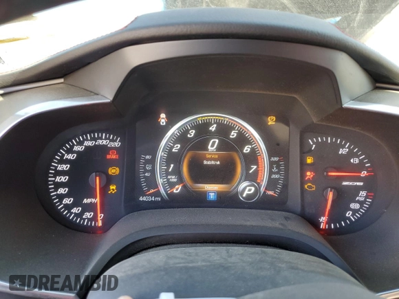 2016 Chevrolet Corvette Z06 1LZ with VIN 1G1YP2D69G5613541, listed as a Copart auction lot 74368994 with 44,034 mi miles and Salvage Title. Bid and sale history available at carsss.com. Image 9.