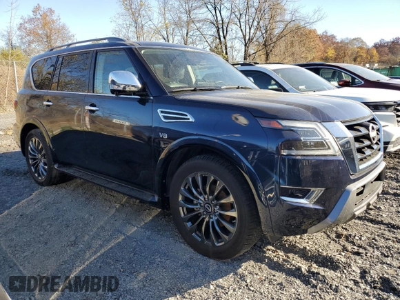 2021 Nissan Armada Platinum with VIN JN8AY2DA5M9372810, listed as a Copart auction lot 79209474 with 29,382 mi miles and Non Repairable. Bid and sale history available at carsss.com. Image 4.