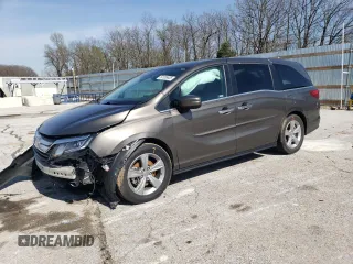 2019 Honda Odyssey EX-L z VIN 5FNRL6H72KB014215, wystawiony jako Copart lot #52556605 z przebiegiem 122 155 mil mil oraz Szkoda całkowita • Salvage title. Historia ofert i sprzedaży dostępna na DreamBid. Obrazek 1.