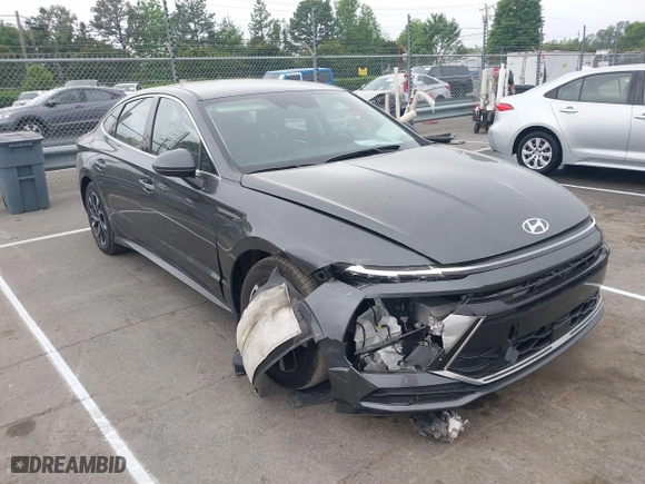 2024 Hyundai Sonata SEL with VIN KMHL64JA3RA368637, listed as a IAAI auction lot 42121609 with 27,625 mi miles. Bid and sale history available at carsss.com. Image 1.