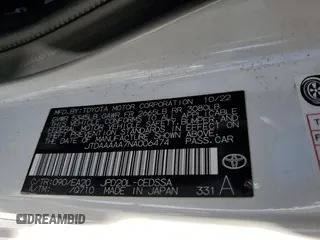 2022 Toyota Mirai XLE с VIN JTDAAAAA7NA006474, выставлен на аукционе Copart как лот 40743794 с пробегом 21 672 миль миль и . История ставок и продаж доступна на DreamBid. Изображение 12.