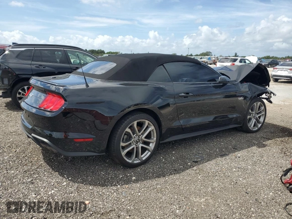 2023 Ford Mustang GT Premium with VIN 1FATP8FF2P5113423, listed as a Copart auction lot 47677974 with 6,347 mi miles and Salvage title. Bid and sale history available at DreamBid. Image 3.