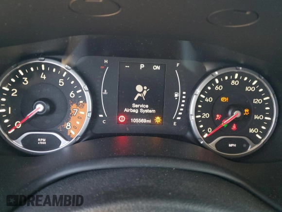 2017 Jeep Renegade Latitude with VIN ZACCJBBB5HPF31270, listed as a Copart auction lot 47350685 with 105,569 mi miles and Salvage Title. Bid and sale history available at carsss.com. Image 9.