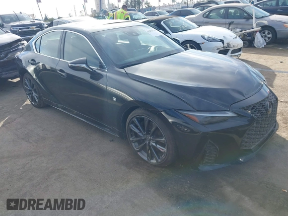 2023 Lexus IS with VIN JTHGZ1B24P5062618, listed as a IAAI auction lot 41273174 with 33,473 mi miles. Bid and sale history available at carsss.com. Image 1.