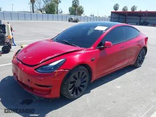 2023 Tesla Model 3 Performance with VIN 5YJ3E1EC4PF382746, listed as a IAAI auction lot 41992117 with 41,906 mi miles. Bid and sale history available at carsss.com. Image 20.