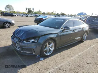 2018 Audi A5 Sportback Premium Plus with VIN WAUENCF57JA128868, listed as a Copart auction lot 52567125 with 50,601 mi miles and Clean Title. Bid and sale history available at carsss.com. Image 1.