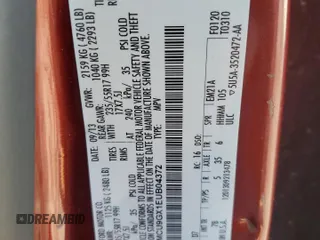 2014 Ford Escape SE with VIN 1FMCU9GX1EUB04372, listed as a Copart auction lot 49874705 with 201,106 mi miles and Salvage Title. Bid and sale history available at DreamBid. Image 13.