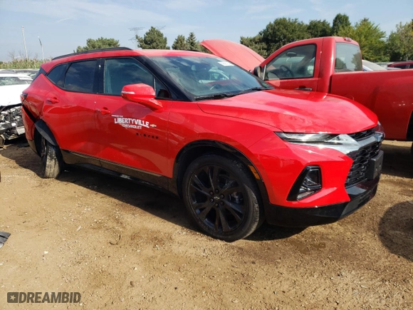 2022 Chevrolet Blazer RS with VIN 3GNKBKRS5NS217683, listed as a Copart auction lot 68886564 with 26,889 mi miles and Salvage Title. Bid and sale history available at carsss.com. Image 4.