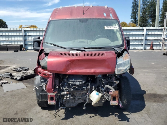 2015 Ram ProMaster Cargo Van with VIN 3C6TRVCG1FE509465, listed as a Copart auction lot 50229115 with 0 mi miles and Salvage Title. Bid and sale history available at carsss.com. Image 5.