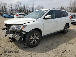 2018 Nissan Pathfinder SV with VIN 5N1DR2MM3JC647925, listed as a Copart auction lot 49850455 with 114,212 mi miles and Salvage title. Bid and sale history available at DreamBid. Image 1.