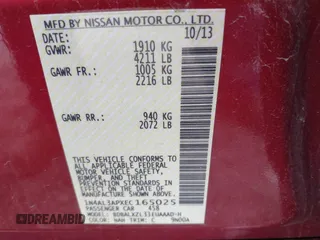 2014 Nissan Altima 2.5 with VIN 1N4AL3APXEC165025, listed as a IAAI auction lot 42093341 with 93,617 mi miles. Bid and sale history available at carsss.com. Image 9.