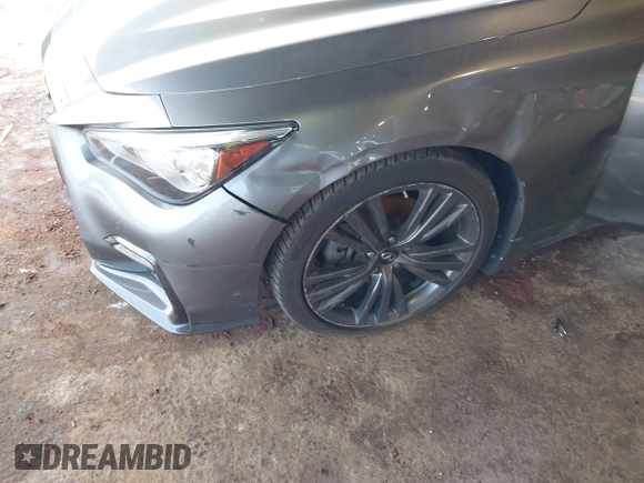 2020 Infiniti Q50 3.0t LUXE with VIN JN1EV7ARXLM254991, listed as a IAAI auction lot 41688390 with 55,873 mi miles. Bid and sale history available at carsss.com. Image 6.