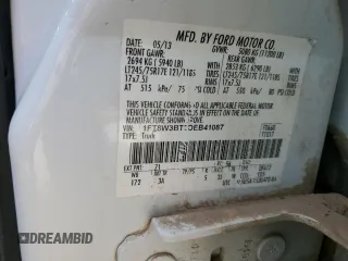 2013 Ford F-350 Platinum с VIN 1FT8W3BT2DEB41087, выставлен на аукционе Copart как лот 56766275 с пробегом 188 521 миль миль и Списание • Salvage title. История ставок и продаж доступна на DreamBid. Изображение 12.