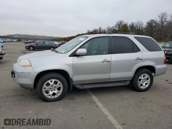 2001 Acura MDX Touring Pkg with VIN 2HNYD18601H542583, listed as a Copart auction lot 75733004 with 192,339 mi miles and Salvage Title. Bid and sale history available at carsss.com. Image 1.