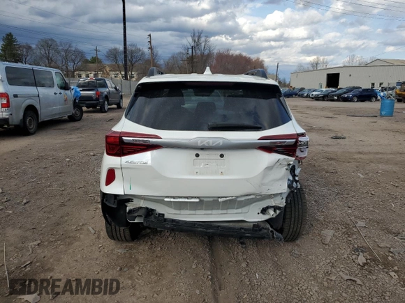 2022 Kia Seltos Nightfall with VIN KNDEUCA22N7300021, listed as a Copart auction lot 51116465 with 36,835 mi miles and Salvage Title. Bid and sale history available at carsss.com. Image 6.