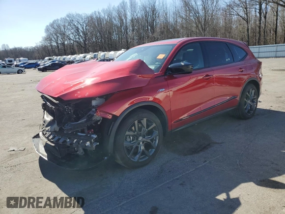 2023 Acura MDX w/A-Spec Package with VIN 5J8YE1H00PL006860, listed as a Copart auction lot 48846225 with 0 mi miles and Salvage Title. Bid and sale history available at carsss.com. Image 1.
