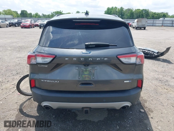 2020 Ford Escape Titanium with VIN 1FMCU9J94LUB19570, listed as a IAAI auction lot 42134031 with 110,248 mi miles and . Bid and sale history available at DreamBid. Image 16.
