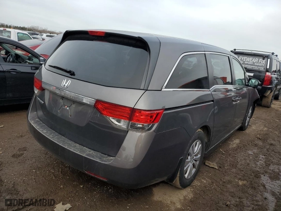 2014 Honda Odyssey EX with VIN 5FNRL5H46EB025271, listed as a Copart auction lot 49872725 with 80,321 mi miles and Salvage Title. Bid and sale history available at carsss.com. Image 3.