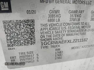 2020 Chevrolet Silverado 1500 Work Truck with VIN 1GCRWAEFXLZ211182, listed as a IAAI auction lot 41768487 with 142,824 mi miles and . Bid and sale history available at DreamBid. Image 9.