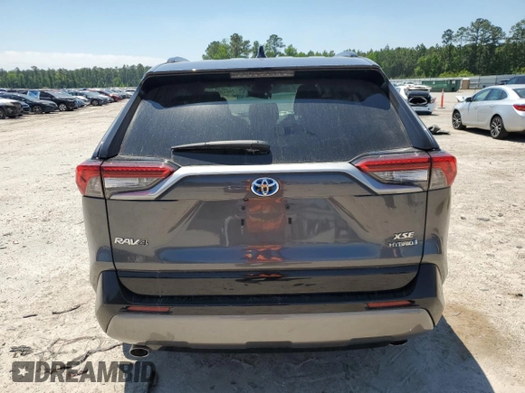 2021 Toyota RAV4 Hybrid XSE with VIN 4T3E6RFV2MU011112, listed as a Copart auction lot 54613935 with Not provided miles and Salvage title. Bid and sale history available at DreamBid. Image 6.