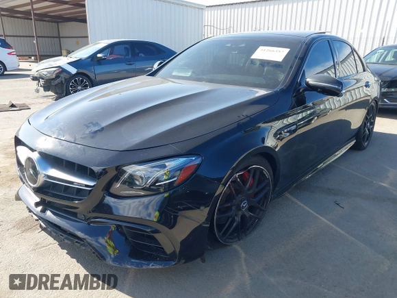 2020 Mercedes-Benz E-Class AMG E 63 S with VIN WDDZF8KB0LA750201, listed as a IAAI auction lot 41266357 with 55,876 mi miles. Bid and sale history available at carsss.com. Image 6.