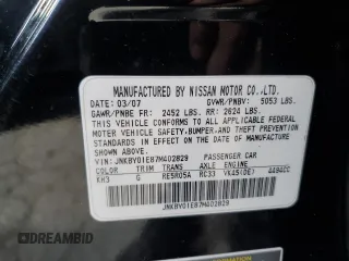 2007 Infiniti M45 Sdn with VIN JNKBY01E87M402829, listed as a Copart auction lot 72675524 with 152,108 mi miles and Salvage Title. Bid and sale history available at carsss.com. Image 12.
