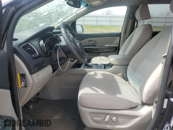 2021 Kia Sedona LX with VIN KNDMB5C17M6665266, listed as a Copart auction lot 48129495 with 57,274 mi miles and Salvage Title. Bid and sale history available at carsss.com. Image 7.