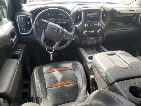 2021 GMC Sierra 1500 AT4 with VIN 3GTU9EET9MG370548, listed as a Copart auction lot 48034845 with 53,406 mi miles and Salvage Title. Bid and sale history available at carsss.com. Image 8.