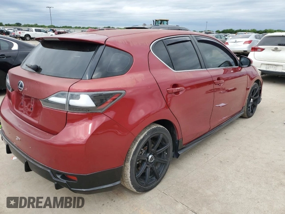 2011 Lexus CT 200h with VIN JTHKD5BH4B2039483, listed as a Copart auction lot 55633395 with Not provided miles and Clean title. Bid and sale history available at DreamBid. Image 3.