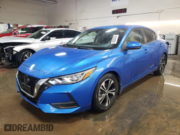 2020 Nissan Sentra SV with VIN 3N1AB8CV0LY310229, listed as a Copart auction lot 48585435 with 49,936 mi miles and Salvage Title. Bid and sale history available at carsss.com. Image 1.
