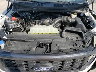 2024 Ford F-150 STX with VIN 1FTEW2K57RKD19468, listed as a Copart auction lot 73657674 with 5,055 mi miles and Salvage Title. Bid and sale history available at carsss.com. Image 11.