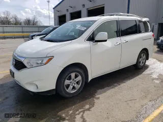 2014 Nissan Quest SV with VIN JN8AE2KP5E9105443, listed as a Copart auction lot 49068224 with 54,169 mi miles and Salvage Title. Bid and sale history available at carsss.com. Image 1.
