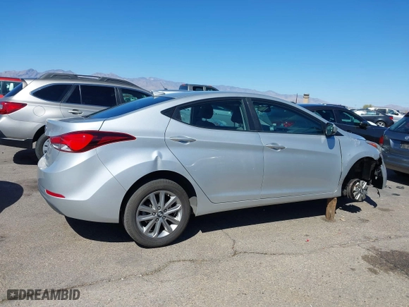 2016 Hyundai Elantra SE with VIN 5NPDH4AE7GH654504, listed as a IAAI auction lot 41824001 with 99,468 mi miles. Bid and sale history available at carsss.com. Image 6.