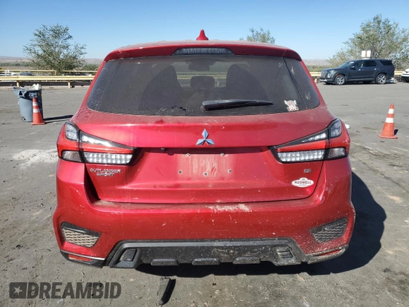 2021 Mitsubishi Outlander Sport SE with VIN JA4APVAU0MU023317, listed as a Copart auction lot 77615924 with 0 mi miles and Salvage Title. Bid and sale history available at carsss.com. Image 6.