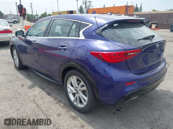 2018 Infiniti QX30 Luxury with VIN SJKCH5CP2JA056994, listed as a IAAI auction lot 42429273 with 48,048 mi miles and . Bid and sale history available at DreamBid. Image 3.