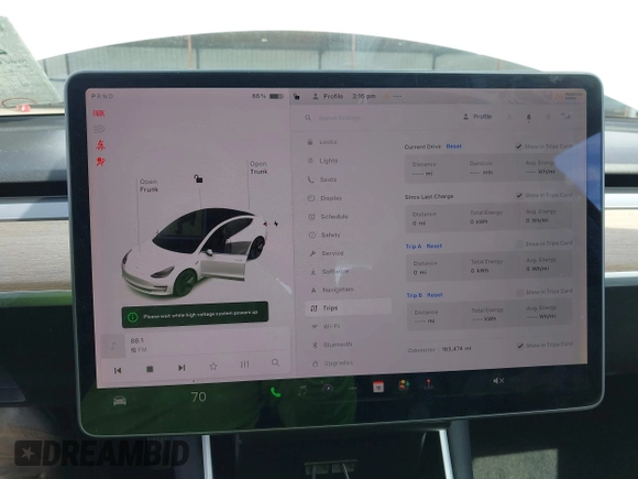 2018 Tesla Model 3 Long Range Battery with VIN 5YJ3E1EA2JF023370, listed as a IAAI auction lot 42008406 with 163,474 mi miles and . Bid and sale history available at DreamBid. Image 19.