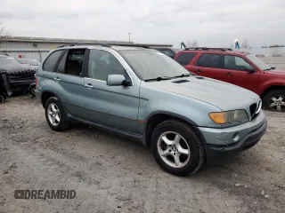 2002 BMW X5 3.0i with VIN 5UXFA53572LP44156, listed as a Copart auction lot 80611304 with 0 mi miles and Salvage Title. Bid and sale history available at carsss.com. Image 4.