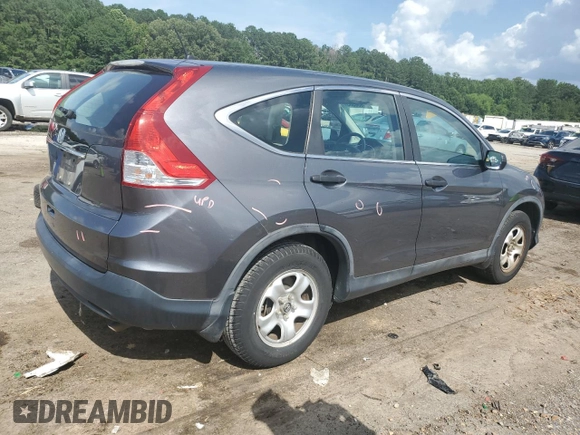 2013 Honda CR-V LX with VIN 3CZRM3H33DG702658, listed as a Copart auction lot 61850335 with 80,280 mi miles and Salvage title. Bid and sale history available at DreamBid. Image 3.