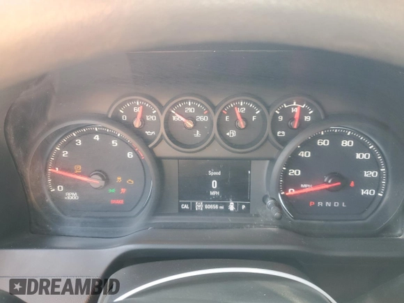 2021 Chevrolet Silverado 1500 Custom Trail Boss with VIN 1GCPYCEF5MZ430436, listed as a Copart auction lot 52027245 with 60,656 mi miles and Salvage Title. Bid and sale history available at DreamBid. Image 9.