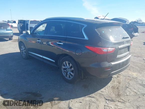 2015 Infiniti QX60 with VIN 5N1AL0MM2FC540171, listed as a IAAI auction lot 41857124 with 124,964 mi miles. Bid and sale history available at carsss.com. Image 3.