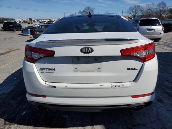 2013 Kia Optima SX with VIN 5XXGR4A64DG216873, listed as a Copart auction lot 50030885 with 189,226 mi miles and Salvage Title. Bid and sale history available at carsss.com. Image 6.