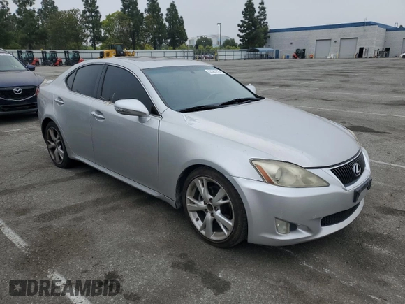 2010 Lexus IS 250 with VIN JTHBF5C21A5122189, listed as a Copart auction lot 53387275 with 166,743 mi miles and Salvage Title. Bid and sale history available at DreamBid. Image 4.