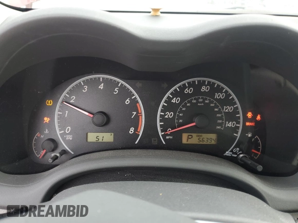 2010 Toyota Corolla with VIN 1NXBU4EE0AZ254273, listed as a Copart auction lot 43318035 with 56,394 mi miles and Salvage Title. Bid and sale history available at DreamBid. Image 9.